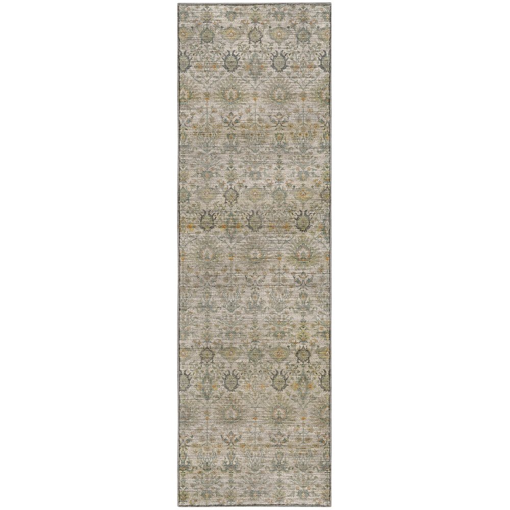 Machine Washable Aristo AR9 Ivory 2'3" x 7'6" Runner Rug