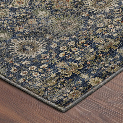 Machine Washable Aristo AR9 Blue 3' x 5' Rug