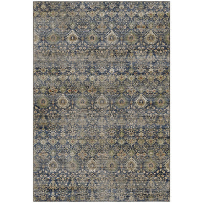 Machine Washable Aristo AR9 Blue 3' x 5' Rug