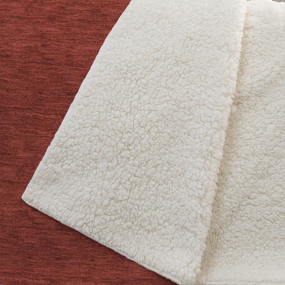 Premium Machine Washable ASB217 Ruby 50" x 70" Sherpa Throw Blanket