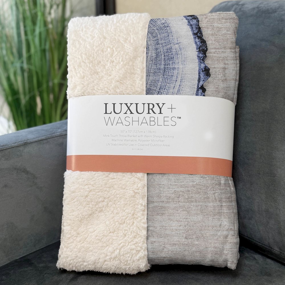 Premium Machine Washable ASB575 Beige 50" x 70" Sherpa Throw Blanket