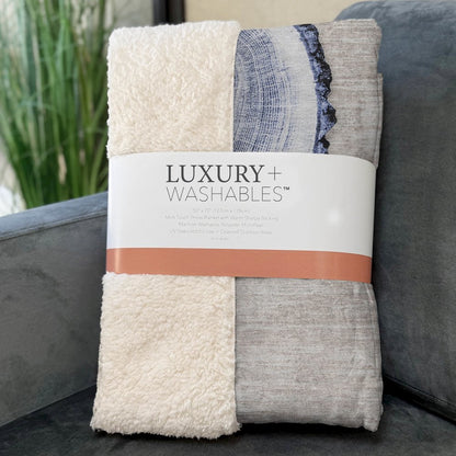 Premium Machine Washable ASB575 Beige 50" x 70" Sherpa Throw Blanket
