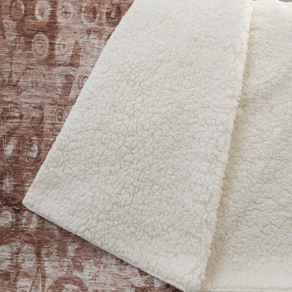 Premium Machine Washable ASB577 Paprika 50" x 70" Sherpa Throw Blanket