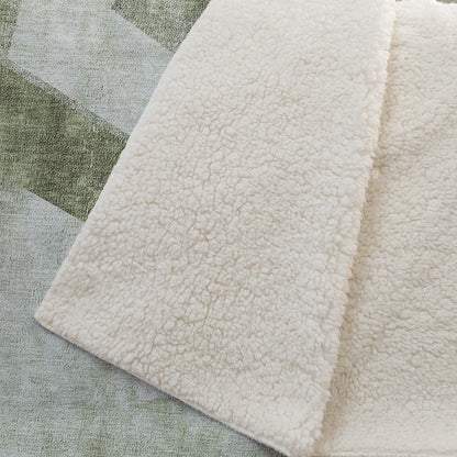 Premium Machine Washable ASB671 Olive 50" x 70" Sherpa Throw Blanket