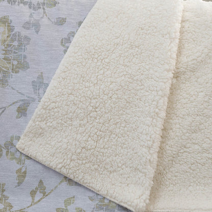 Premium Machine Washable ASB856 Silver 50" x 70" Sherpa Throw Blanket