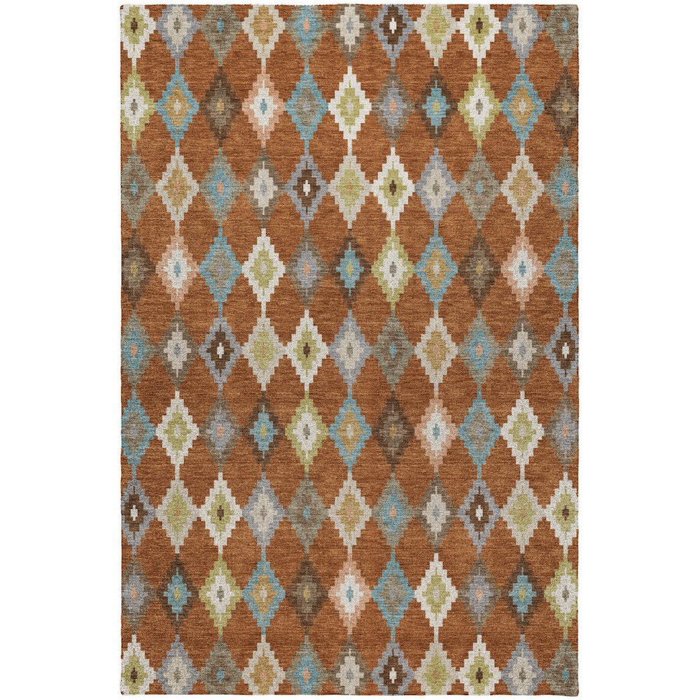 Luxury Washable Kenner KN10 Orange 3' x 5' Rug