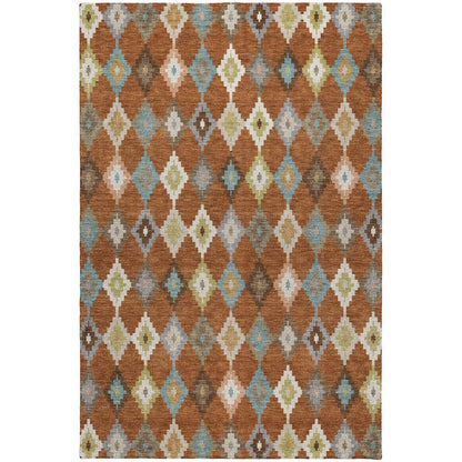 Luxury Washable Kenner KN10 Orange 3' x 5' Rug