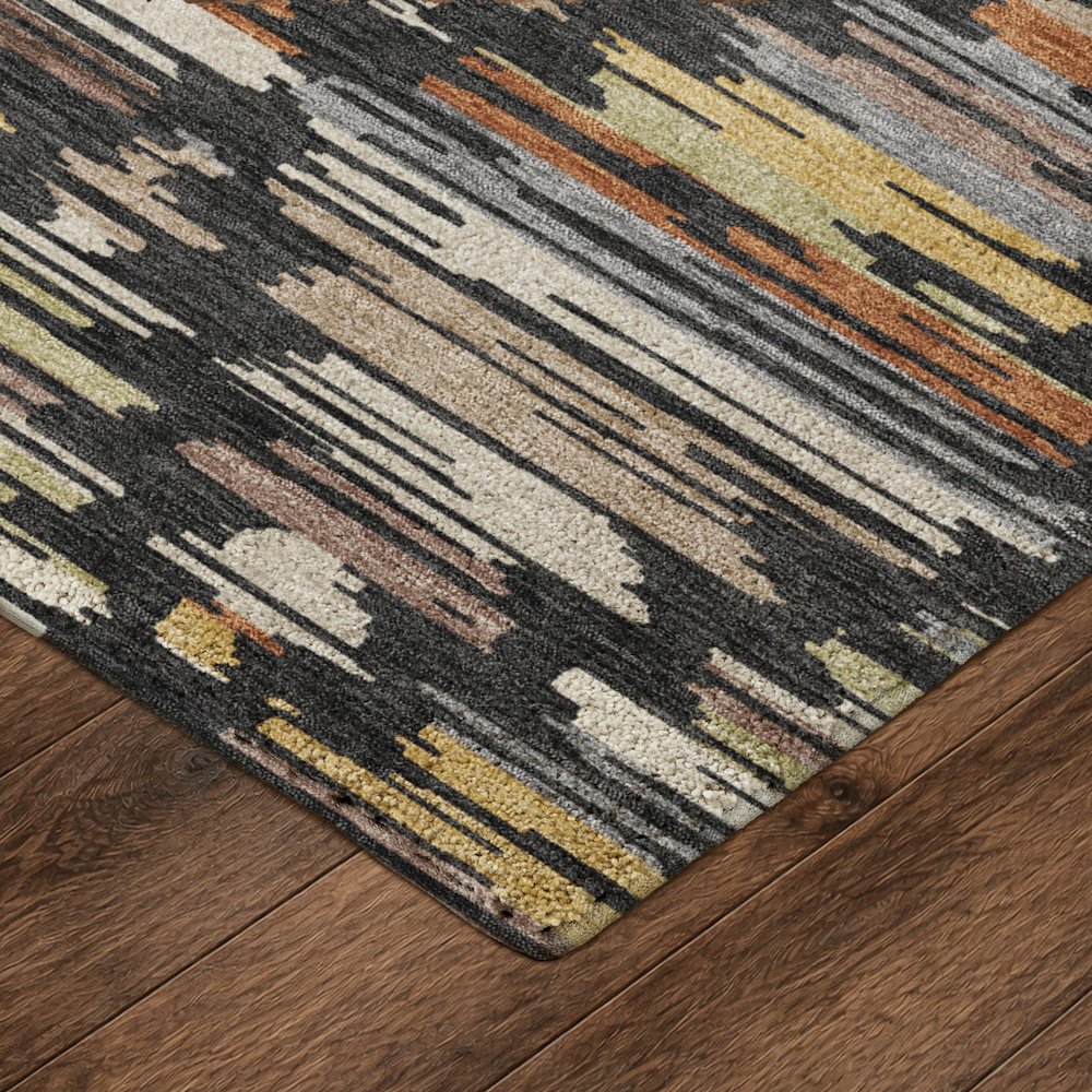 Luxury Washable Kenner KN2 Black 2'3" x 7'6" Runner Rug
