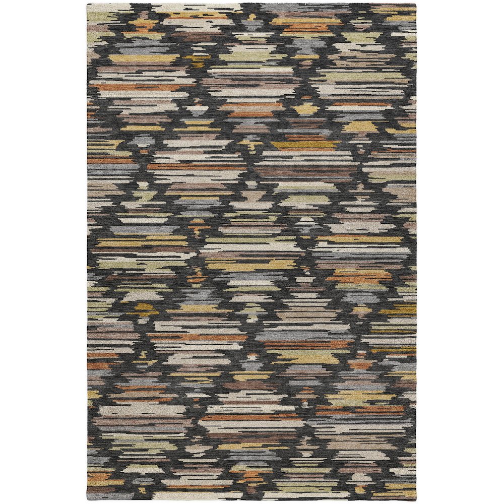 Luxury Washable Kenner KN2 Black 9' x 12' Rug