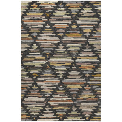 Luxury Washable Kenner KN2 Black 9' x 12' Rug