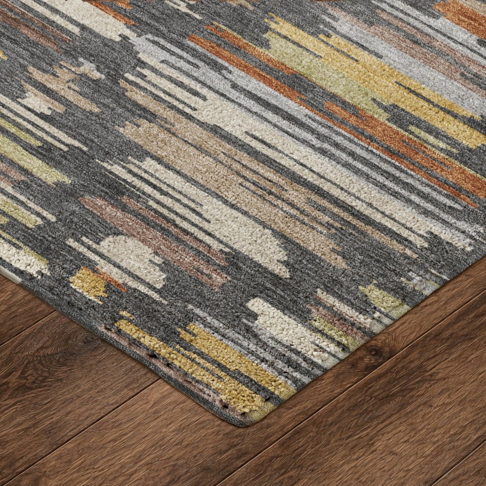 Luxury Washable Kenner KN2 Gray 3' x 5' Rug