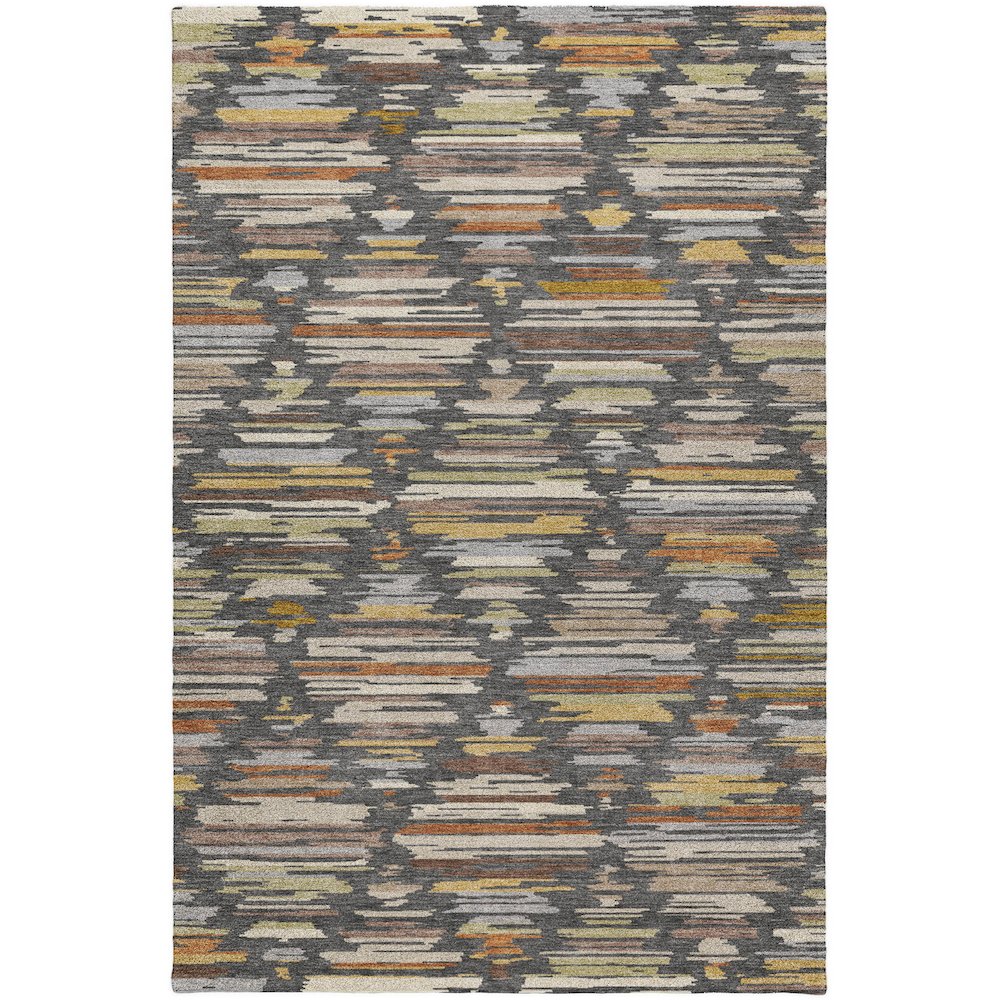 Luxury Washable Kenner KN2 Gray 6'6" x 9'6" Rug
