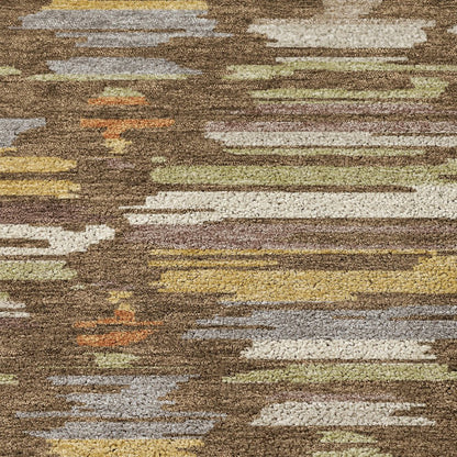 Luxury Washable Kenner KN2 Brown 8' x 8' Round Rug
