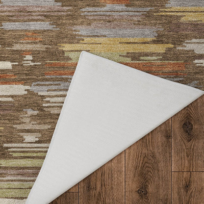 Luxury Washable Kenner KN2 Brown 8' x 10' Rug