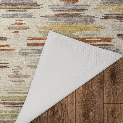 Luxury Washable Kenner KN2 Ivory 8' x 8' Round Rug