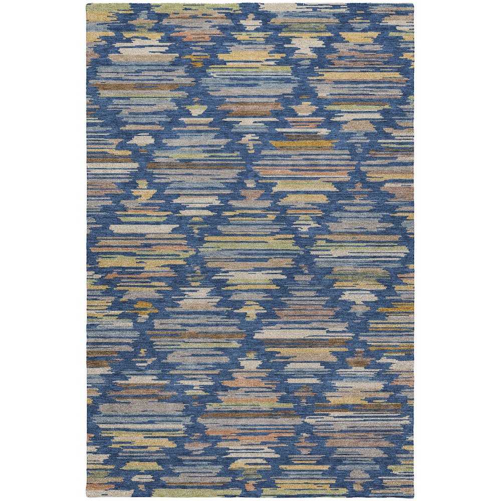 Luxury Washable Kenner KN2 Blue 5' x 7'6" Rug
