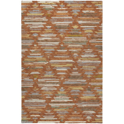 Luxury Washable Kenner KN2 Orange 10' x 14' Rug