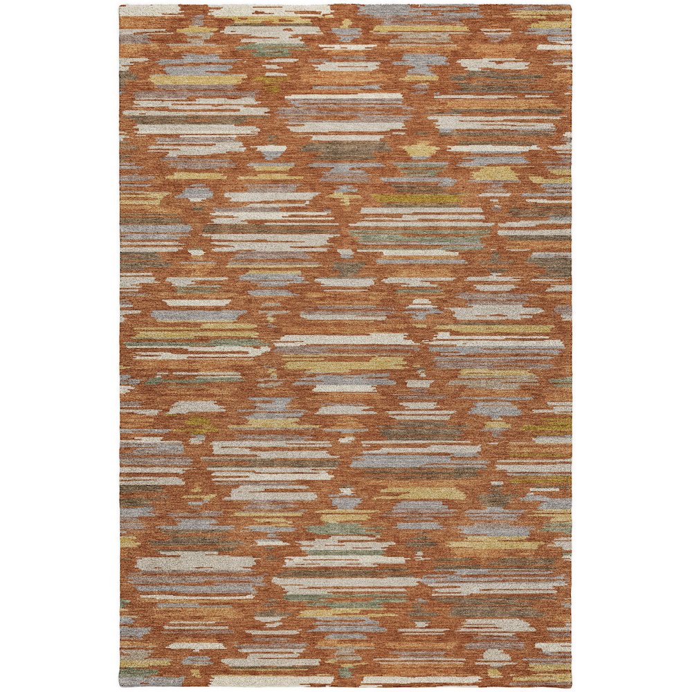 Luxury Washable Kenner KN2 Orange 5' x 7'6" Rug