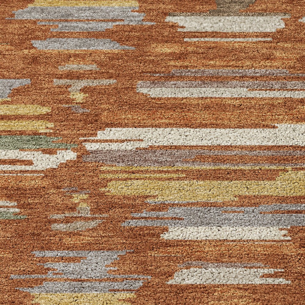 Luxury Washable Kenner KN2 Orange 5' x 7'6" Rug
