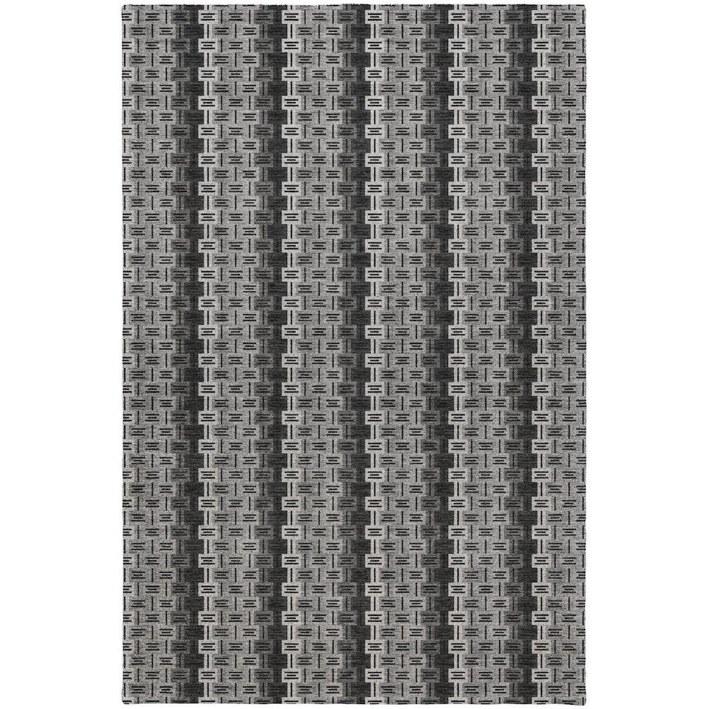 Luxury Washable Kenner KN3 Black 3' x 5' Rug