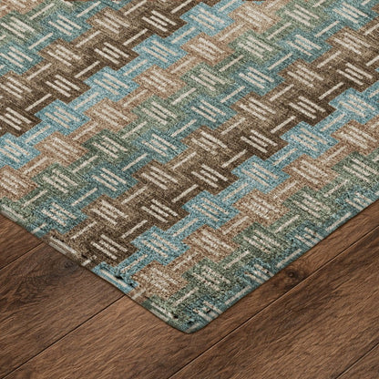 Luxury Washable Kenner KN3 Brown 2'3" x 7'6" Runner Rug