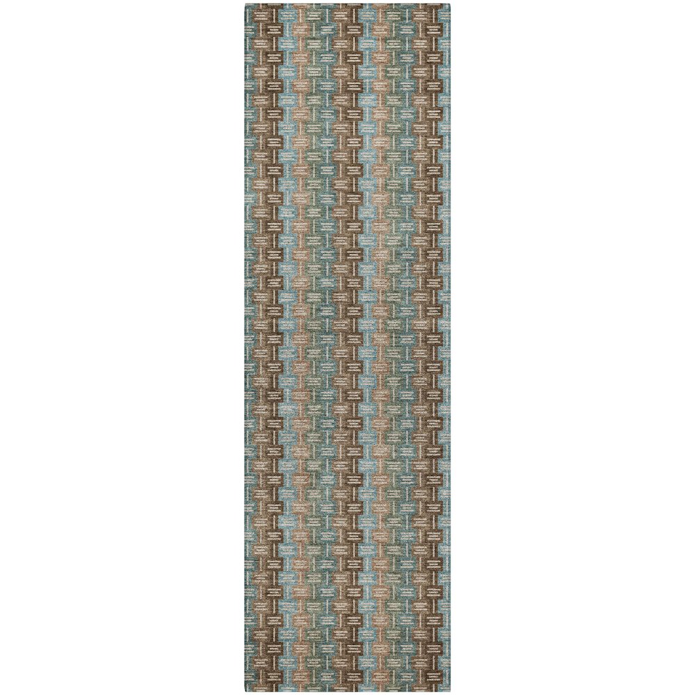 Luxury Washable Kenner KN3 Brown 2'3" x 7'6" Runner Rug