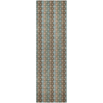 Luxury Washable Kenner KN3 Brown 2'3" x 7'6" Runner Rug