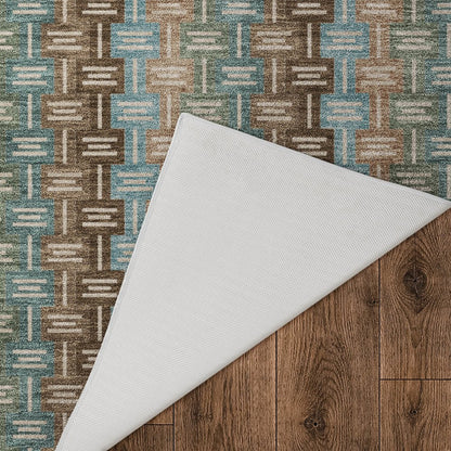 Luxury Washable Kenner KN3 Brown 3' x 5' Rug