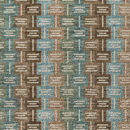 Luxury Washable Kenner KN3 Brown 8' x 8' Round Rug