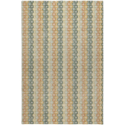 Luxury Washable Kenner KN3 Green 5' x 7'6" Rug