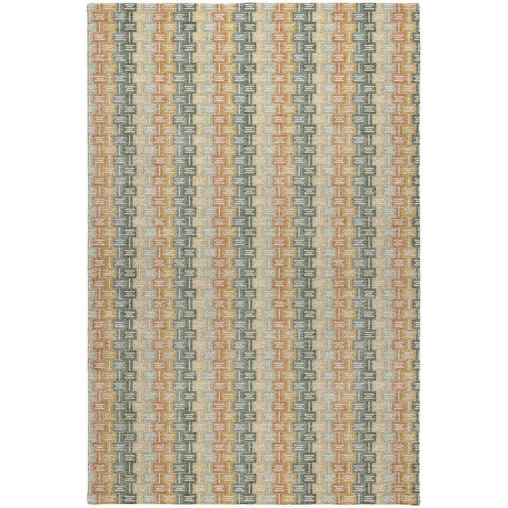 Luxury Washable Kenner KN3 Green 8' x 10' Rug