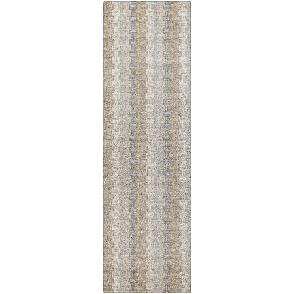 Luxury Washable Kenner KN3 Ivory 2'3" x 7'6" Runner Rug