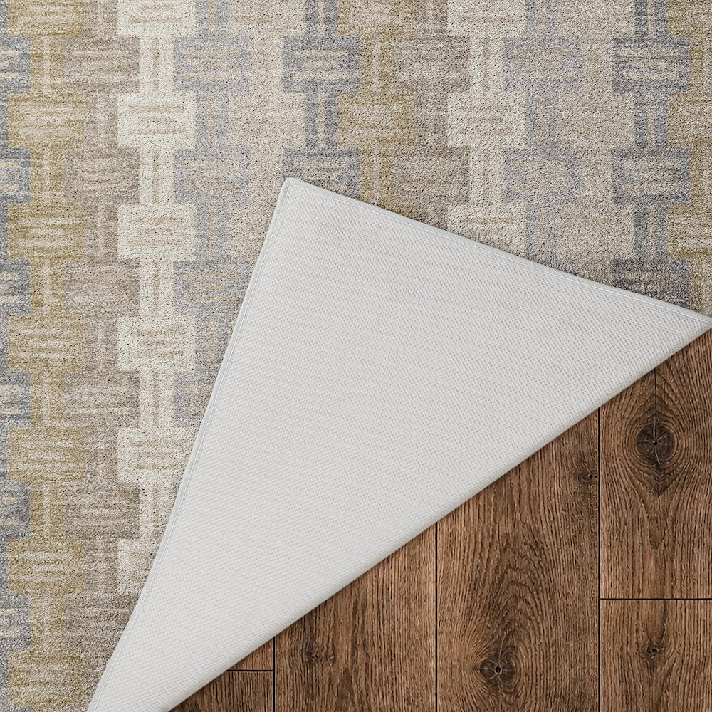 Luxury Washable Kenner KN3 Ivory 3' x 5' Rug