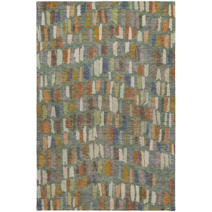 Luxury Washable Kenner KN5 Green 3' x 5' Rug