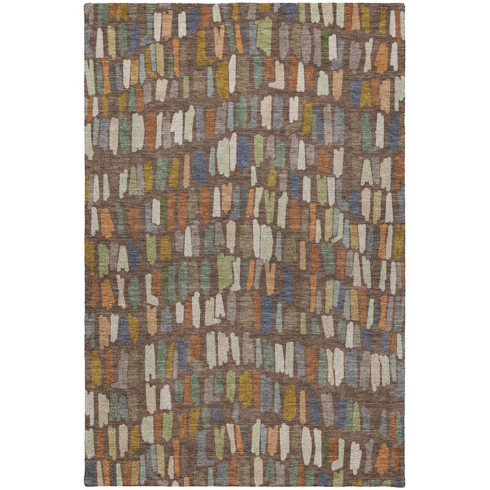 Luxury Washable Kenner KN5 Brown 6'6" x 9'6" Rug