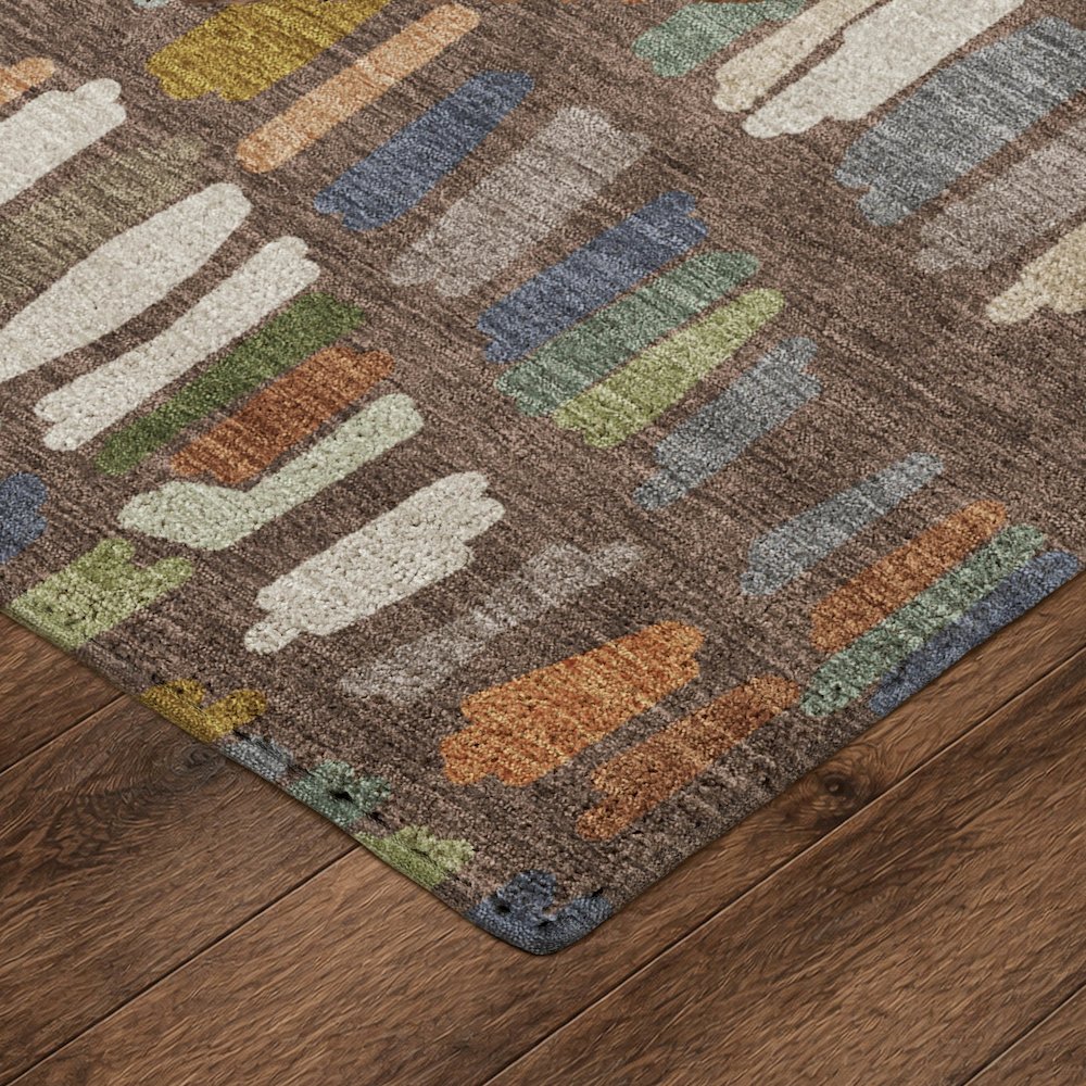 Luxury Washable Kenner KN5 Brown 8' x 8' Round Rug