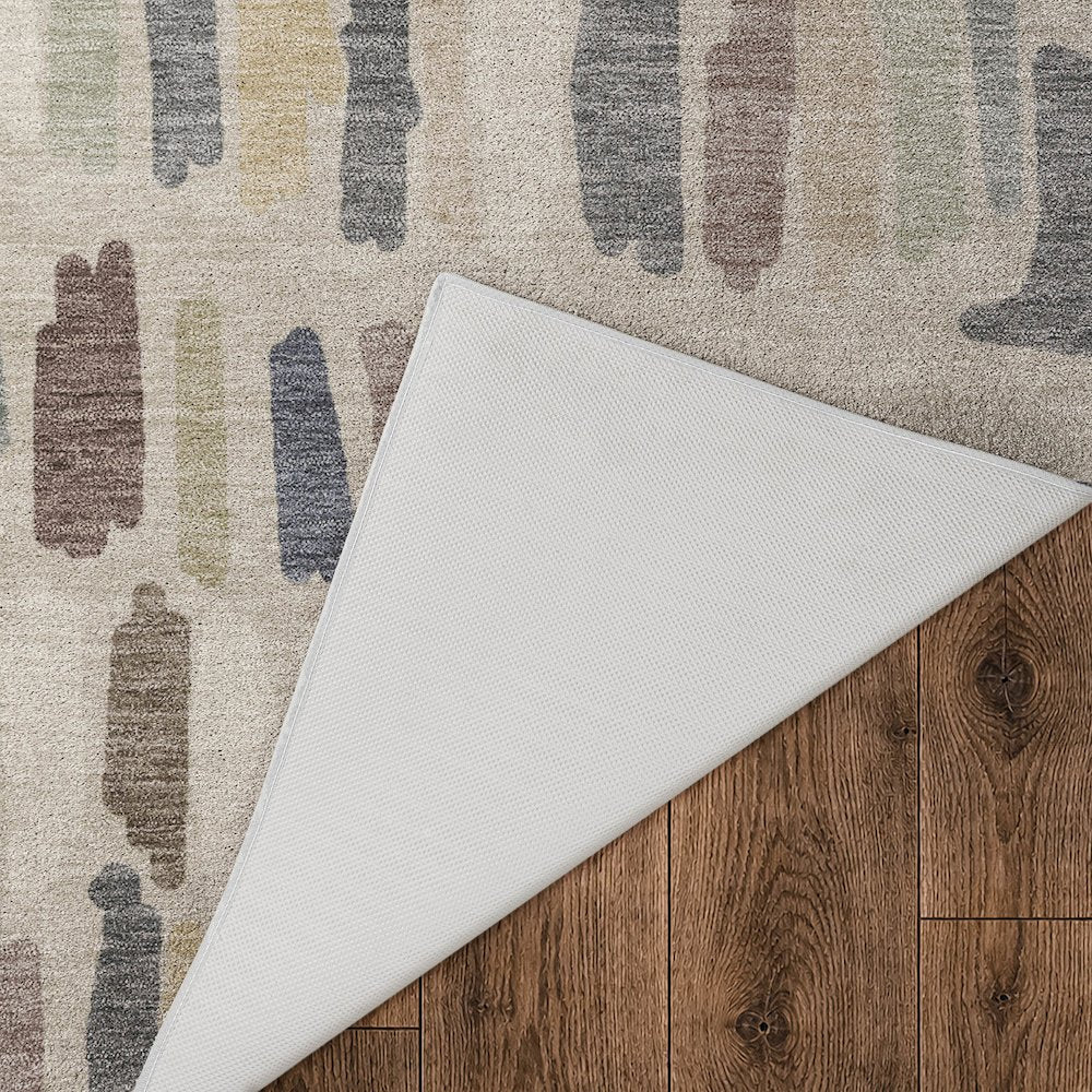 Luxury Washable Kenner KN5 Ivory 8' x 8' Round Rug