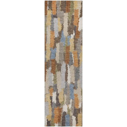 Luxury Washable Kenner KN6 Brown 2'3" x 7'6" Runner Rug