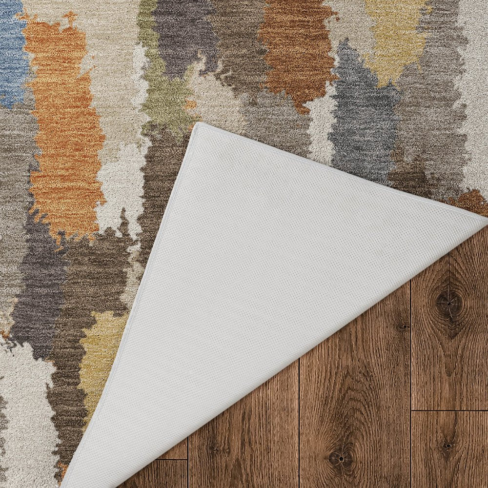 Luxury Washable Kenner KN6 Brown 8' x 8' Round Rug