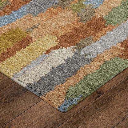 Luxury Washable Kenner KN6 Orange 10' x 14' Rug