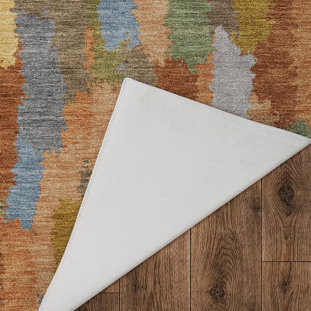 Luxury Washable Kenner KN6 Orange 2'6" x 3'10" Rug
