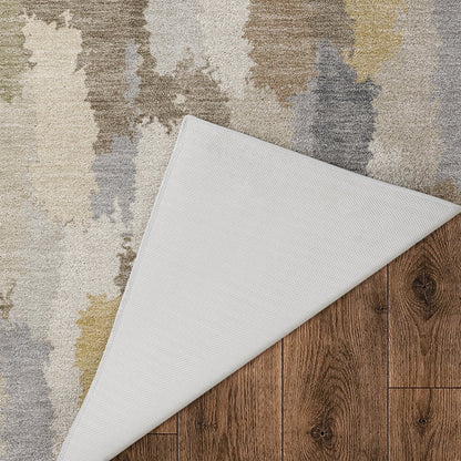 Luxury Washable Kenner KN6 Ivory 8' x 8' Round Rug