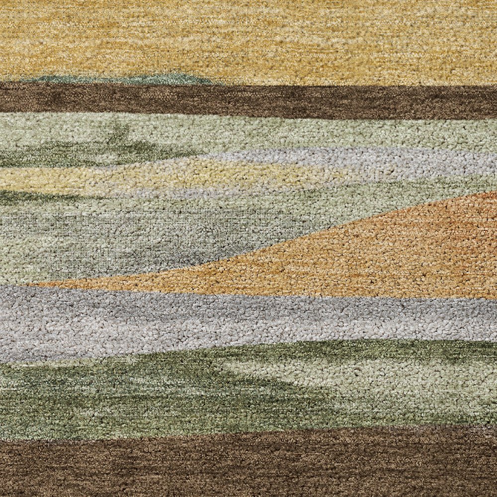 Luxury Washable Kenner KN7 Brown 8' x 8' Round Rug