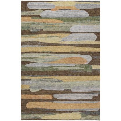 Luxury Washable Kenner KN7 Brown 8' x 10' Rug