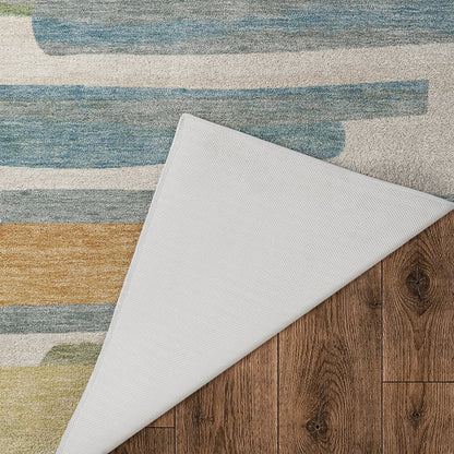 Luxury Washable Kenner KN7 Ivory 2'3" x 7'6" Runner Rug