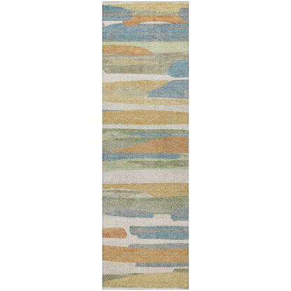 Luxury Washable Kenner KN7 Ivory 2'3" x 7'6" Runner Rug