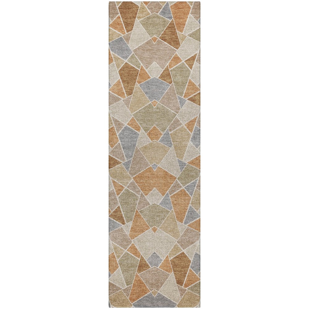 Luxury Washable Kenner KN8 Orange 2'3" x 7'6" Runner Rug