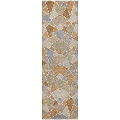 Luxury Washable Kenner KN8 Orange 2'3" x 7'6" Runner Rug