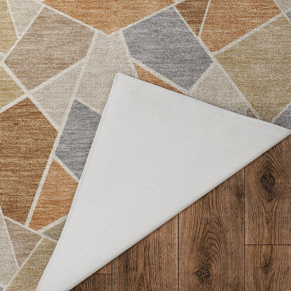 Luxury Washable Kenner KN8 Orange 3' x 5' Rug