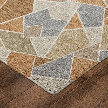 Luxury Washable Kenner KN8 Orange 3' x 5' Rug
